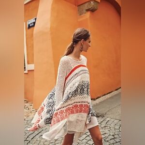 Anthropologie Asymmetrical Sleeping On Snow Risen Sun Dress, XS